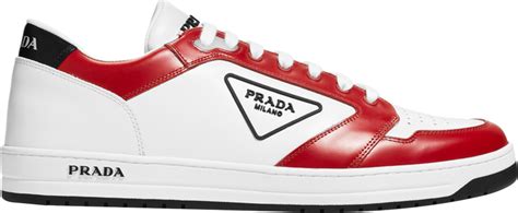 red and white prada sneakers